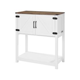 VEVOR Coffee Bar Cabinet, 31.5 x 13.8 x 34.6 in Farmhouse Coffee Bar Cabinet with 3-Tier Storage, Coffee Bar Table with Magnet Doors