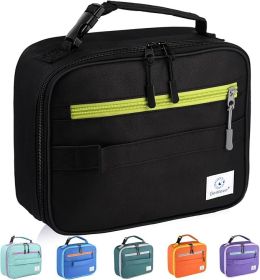 Lunch Box Kids, Insulated Lunch Bag Kids Boys Girls Back to School, Soft Lunch Box for Men Reusable Lunchbox for Office,Outdoor,School (Black)