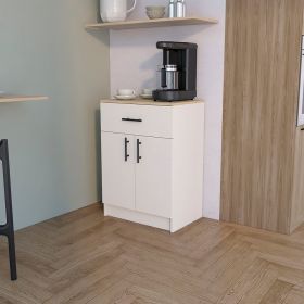 Pantry Cabinet Netal, Kitchen, Ivory / Natural Oak