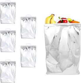 Insulated Shipping Bags for Food Pack of 100 13" x 19" x 7.5", Pack of 100 Metallic Cold Bags for Frozen Food, Hot Cold Bag to Keep Food Warm