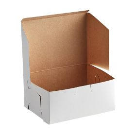 250 pack Standard White Cake Boxes 5.5 x 4 x 3 Paperboard Bakery Boxes 5 1/2 x 4 x 3 Kraft Pastry Boxes for pies, cookies
